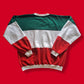 90's Italia Red, White & Green Sportswear Sweatshirt | Vintage Italian Style