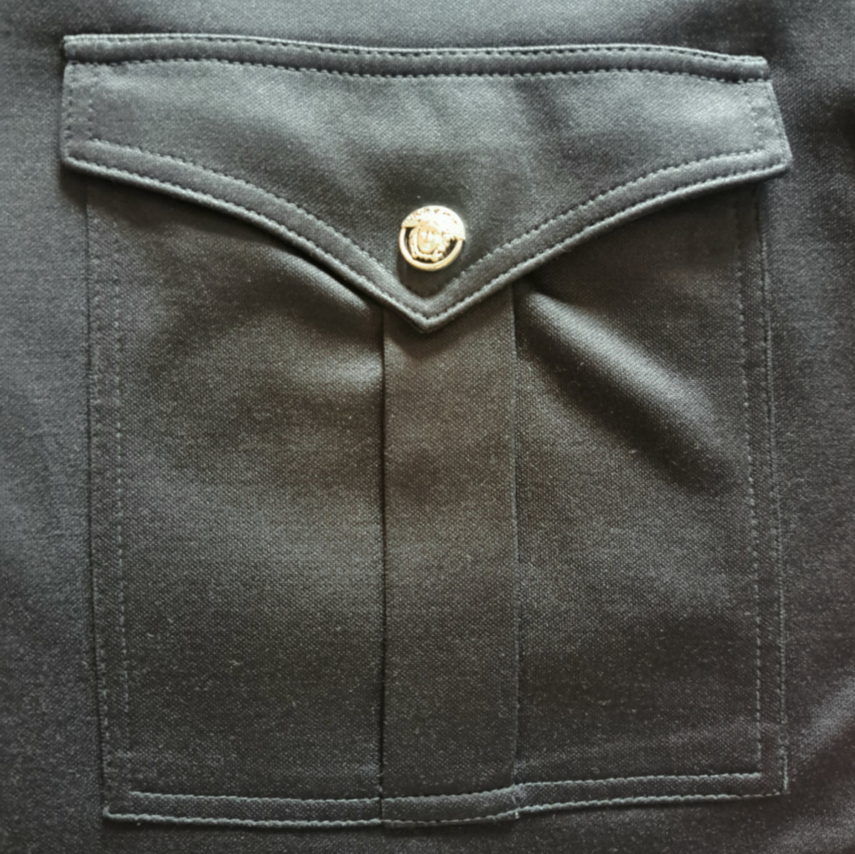 90's Versace Jeans Couture Black Button-Up Shirt | Vintage Italian Designer