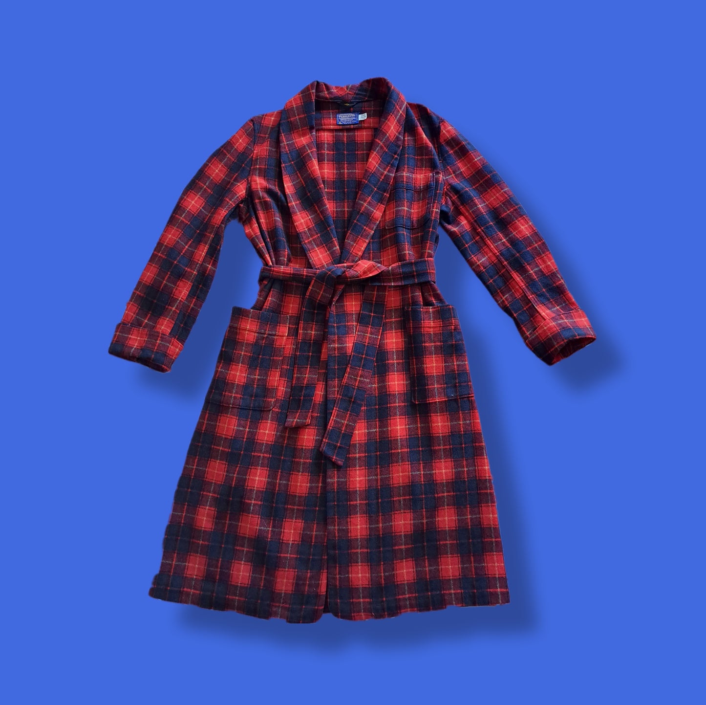 Vintage "Pendleton" Flannel Robe Duster Kimono
