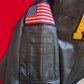 Genuine Leather "Army" Spellout Bomber Jacket