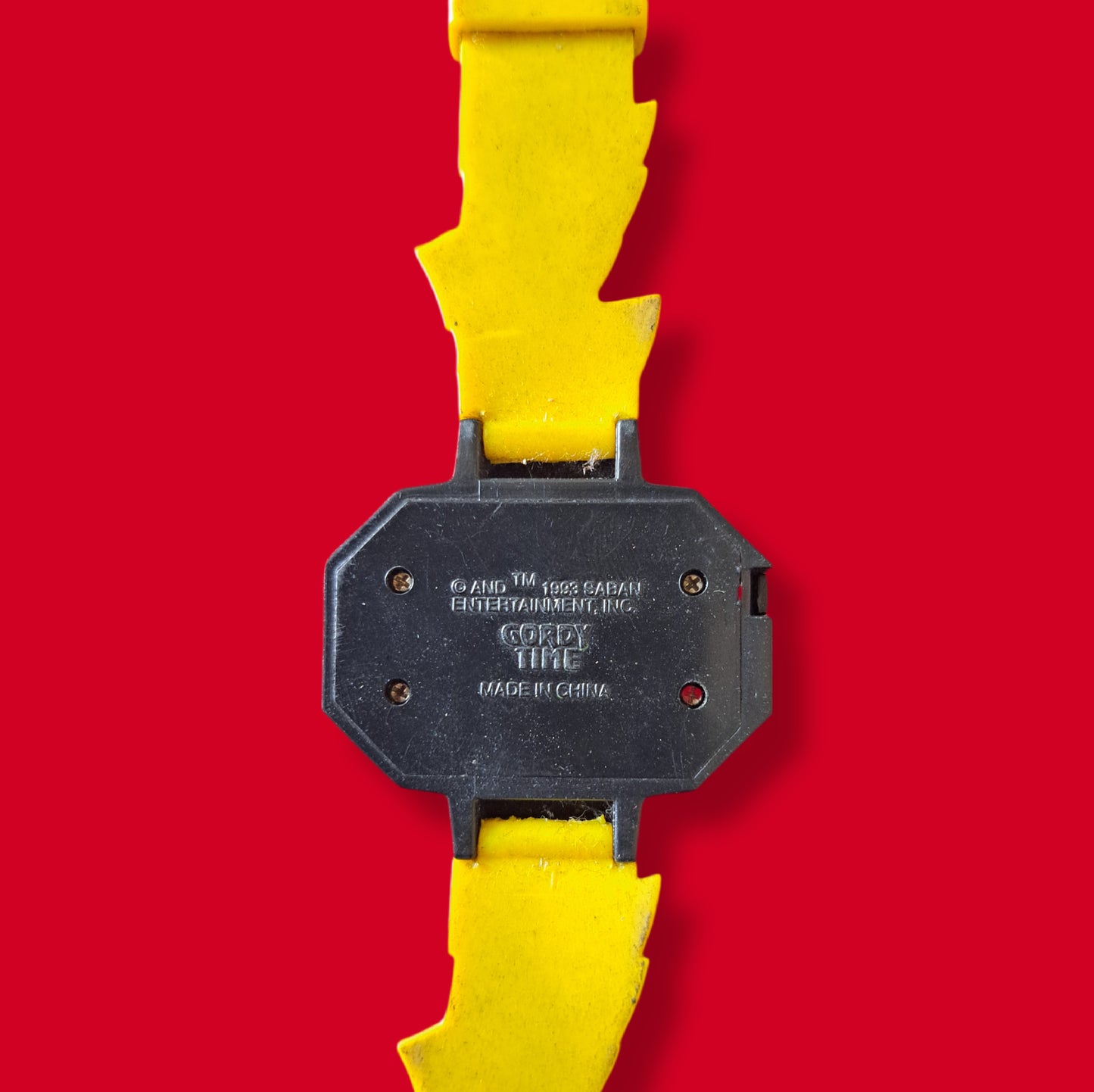 Vintage "Yellow Power Ranger" Holographic Wrist Watch - 1998