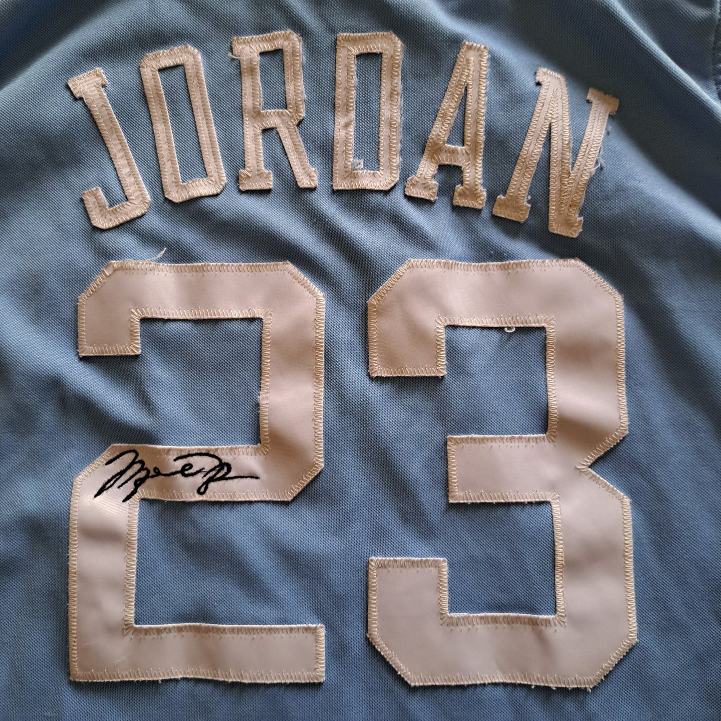 Vintage Hardwood Legends "Michael Jordan" Signed North Carolina College Basketball Jersey