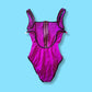 Vintage Fuscia "Speedo" Cut Out Bathing Suit Swimsuit