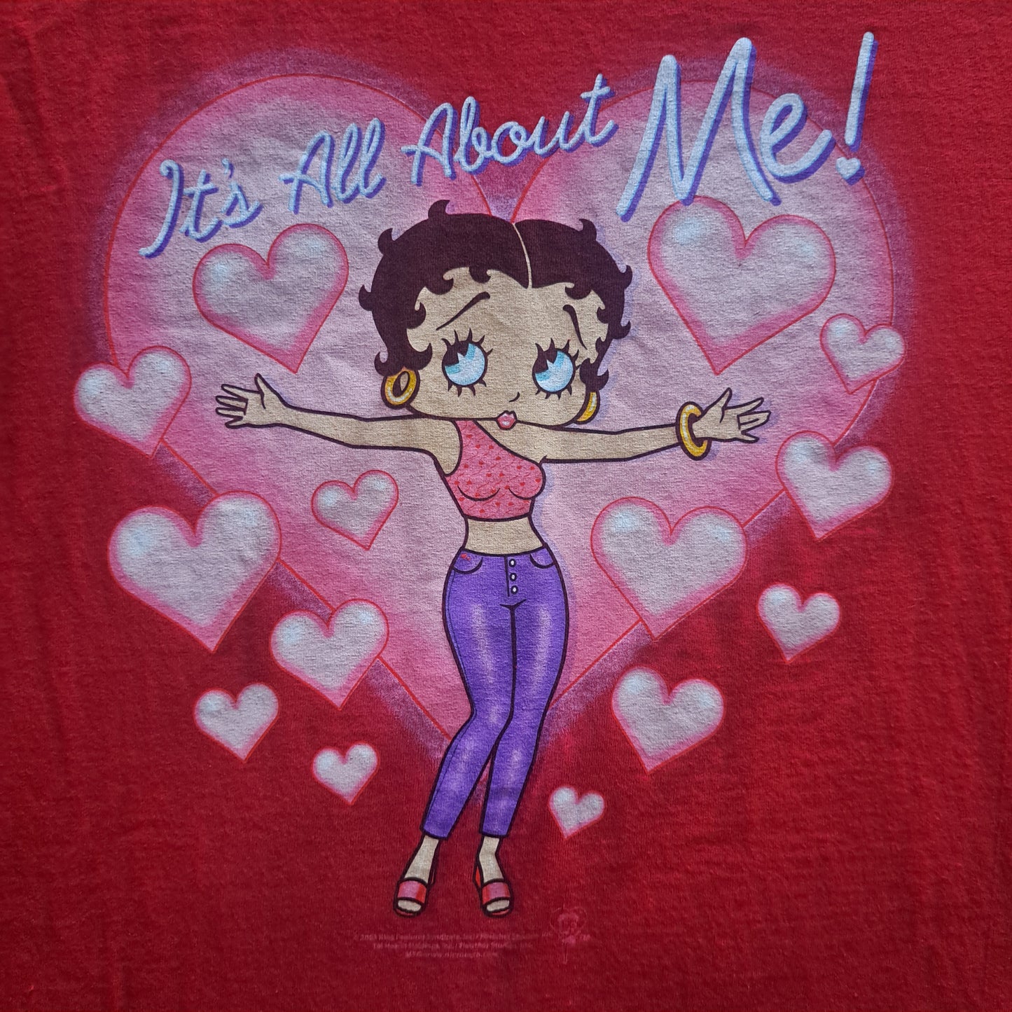 Vintage "Betty Boop" Hearts Graphic T-shirt