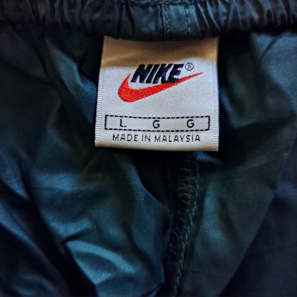 Vintage Emerald Green "Nike" Plastic Joggers Track Pants