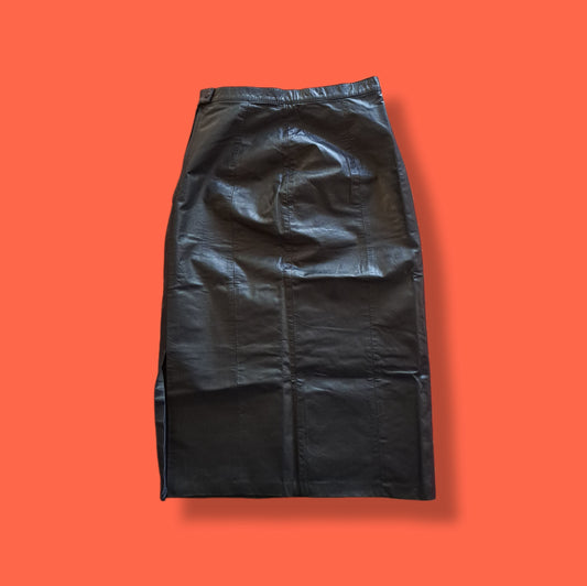 Vintage "Tino Rienzi" Leather Midi Skirt