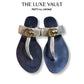 Modern Gucci Marmont Gold Flat Thong Sandals