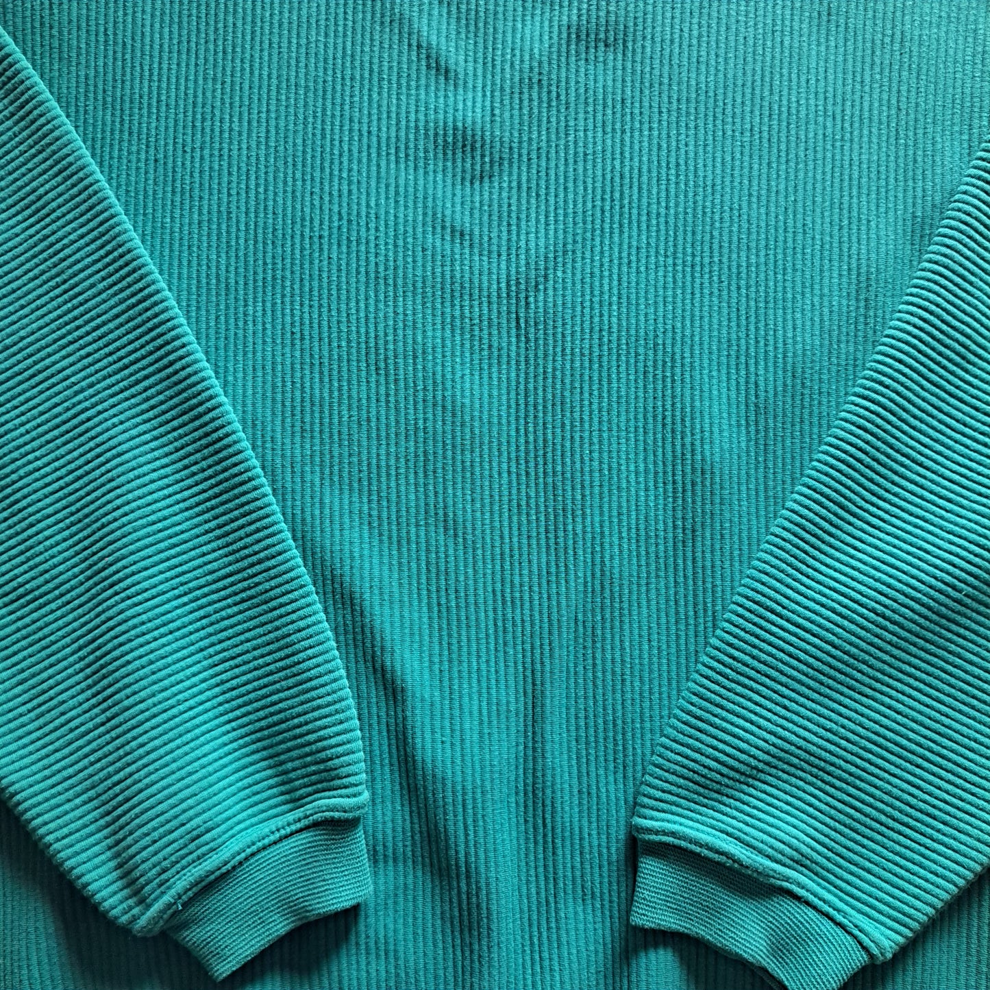 90's Green & White Chevron Stripe Sweatshirt | Vintage Retro Sport Pullover
