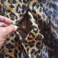 90's Evolution not Revolution Leopard Print Half-Length Jacket | Vintage Y2K Glam Coat