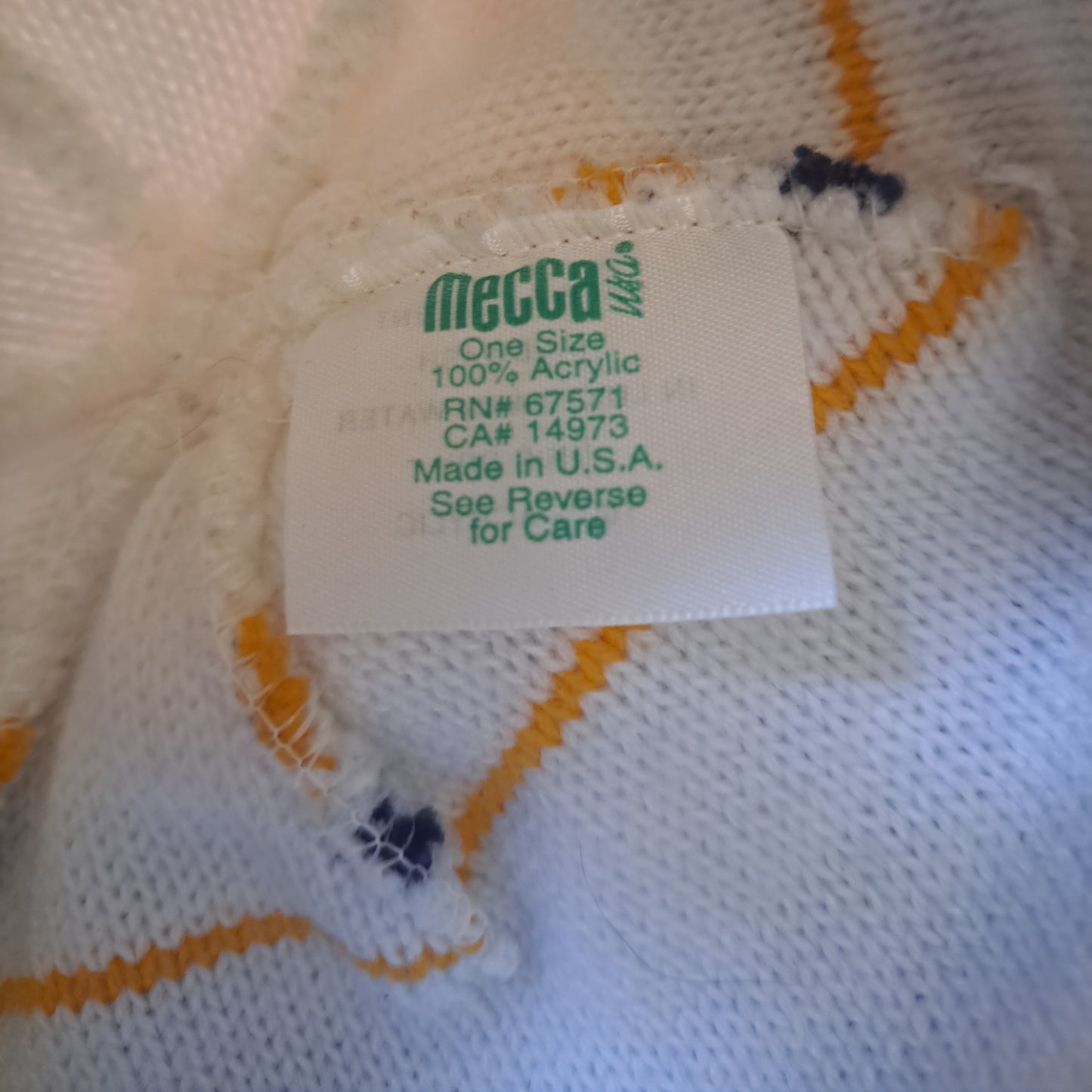 Y2K Mecca Athletic Striped Pom-Pom Beanie | Vintage Retro Sport Scully