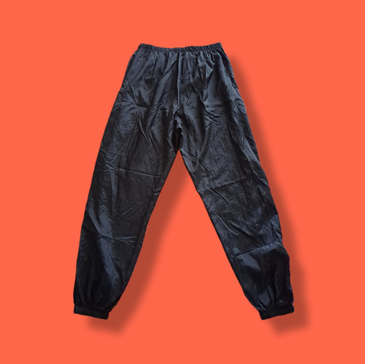 Vintage Black Plastic "Tear Away" Joggers Track Pants