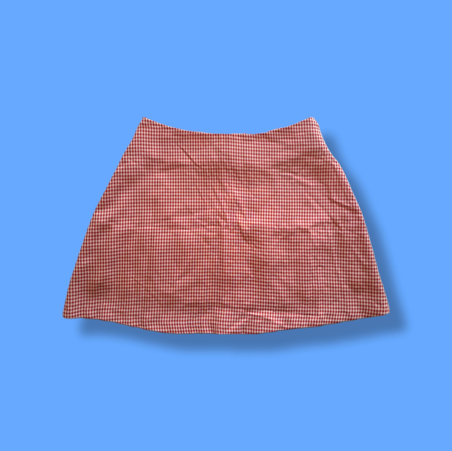 Vintage Red and White "Gingham" Go-Go Mini Skirt