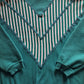 90's Green & White Chevron Stripe Sweatshirt | Vintage Retro Sport Pullover