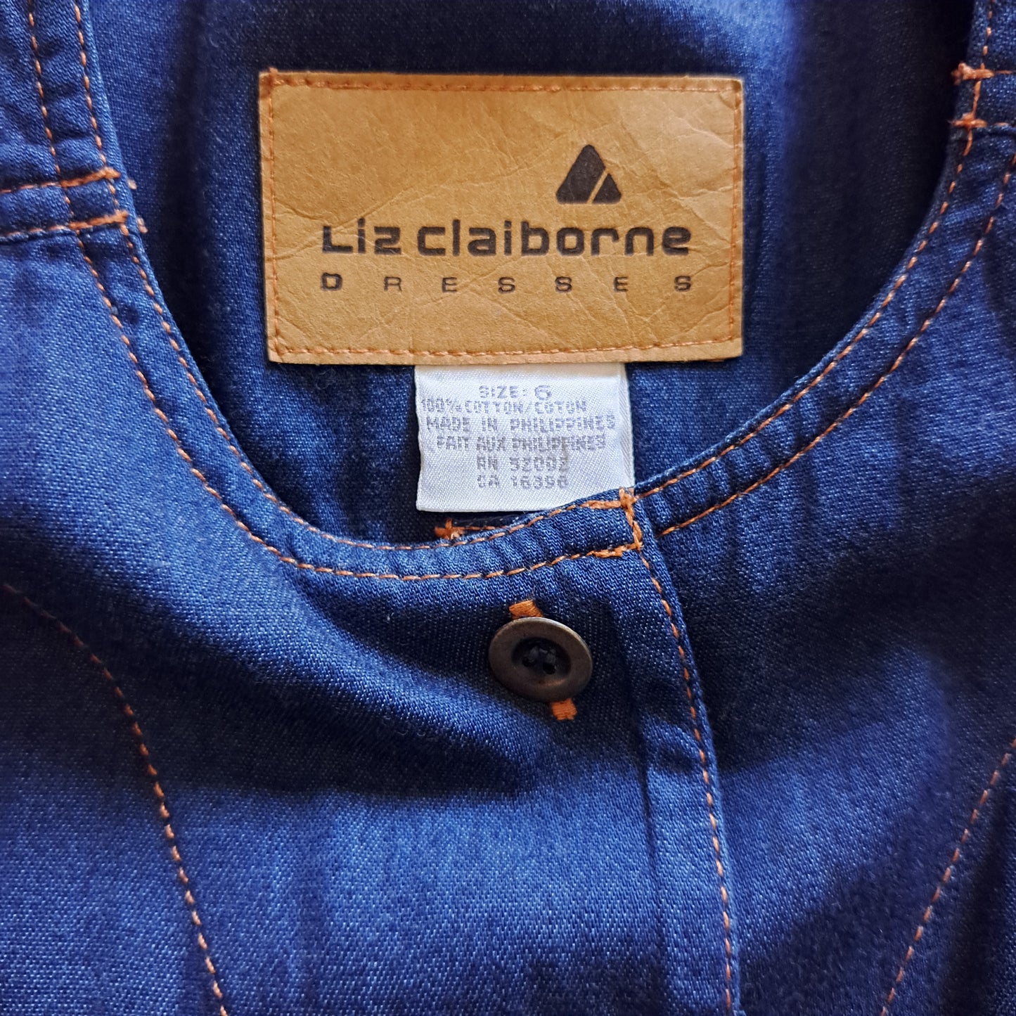 Vintage "Liz Claiborne" Denim and Tan Romper