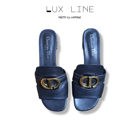 Modern "Christian Dior" 30 Montaigne Heeled Mules
