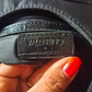 Y2K Vintage Mario Valentino Black Croc-Textured Leather Buckle Hobo Bag