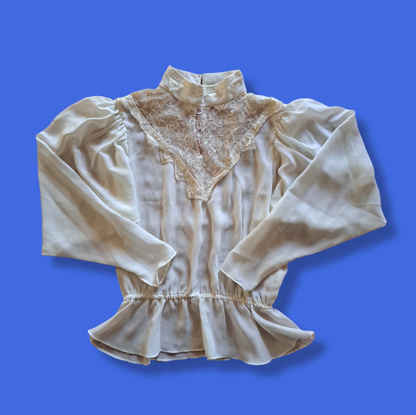 Vintage "Valley Girl" Victorian Laco Decollette Blouse