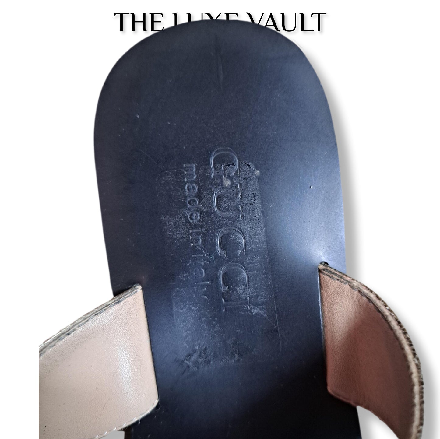 Modern Gucci Marmont Gold Flat Thong Sandals