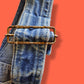 Vintage LEE Jelt Denim Sanforized Distressed Workwear Bibs Overalls Coveralls Dungarees