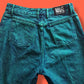 Vintage Aqua Green "Wave" Acid Wash High Waist Jeans