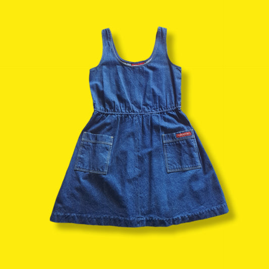 80's Vintage Sasson Blue Jean Denim Mini Dress