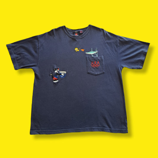 1996 Vintage Looney Tunes USA Olympics Diving Team T-shirt