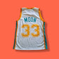 Retro Number 33 "Flint Tropics" Jackie Moon Semi-Pro Basketball Jersey