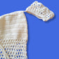 Vintage White "Crocheted" Cut Out Bathing Suit Swimsuit One Piece