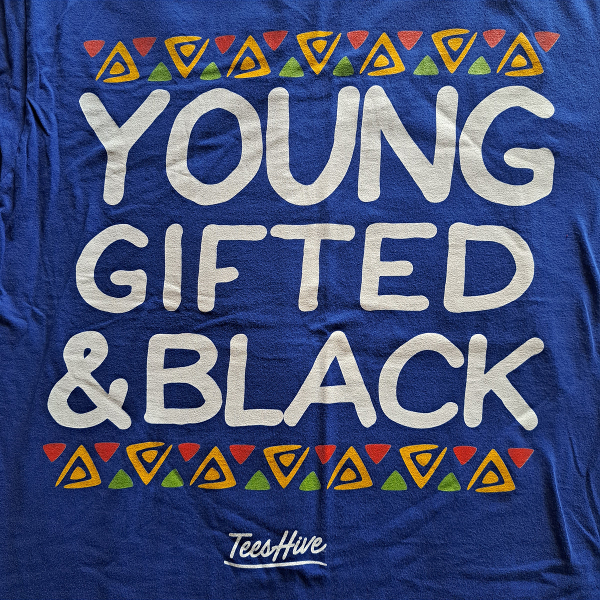 90's Vintage Young, Gifted & Black T-shirt | Geometric African Art Graphic