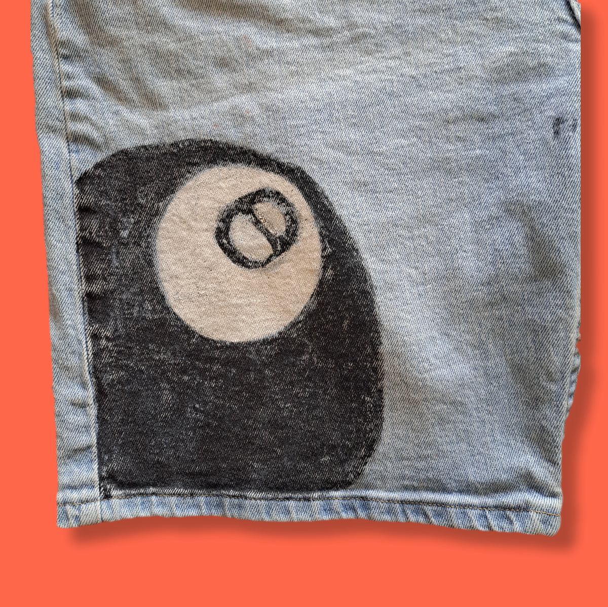 90's Vintage Wrangler 8 Ball Long Denim Jean Shorts