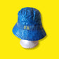 1999 IKEA Royal Blue Bucket Rain Hat | Vintage Waterproof Y2K Accessory