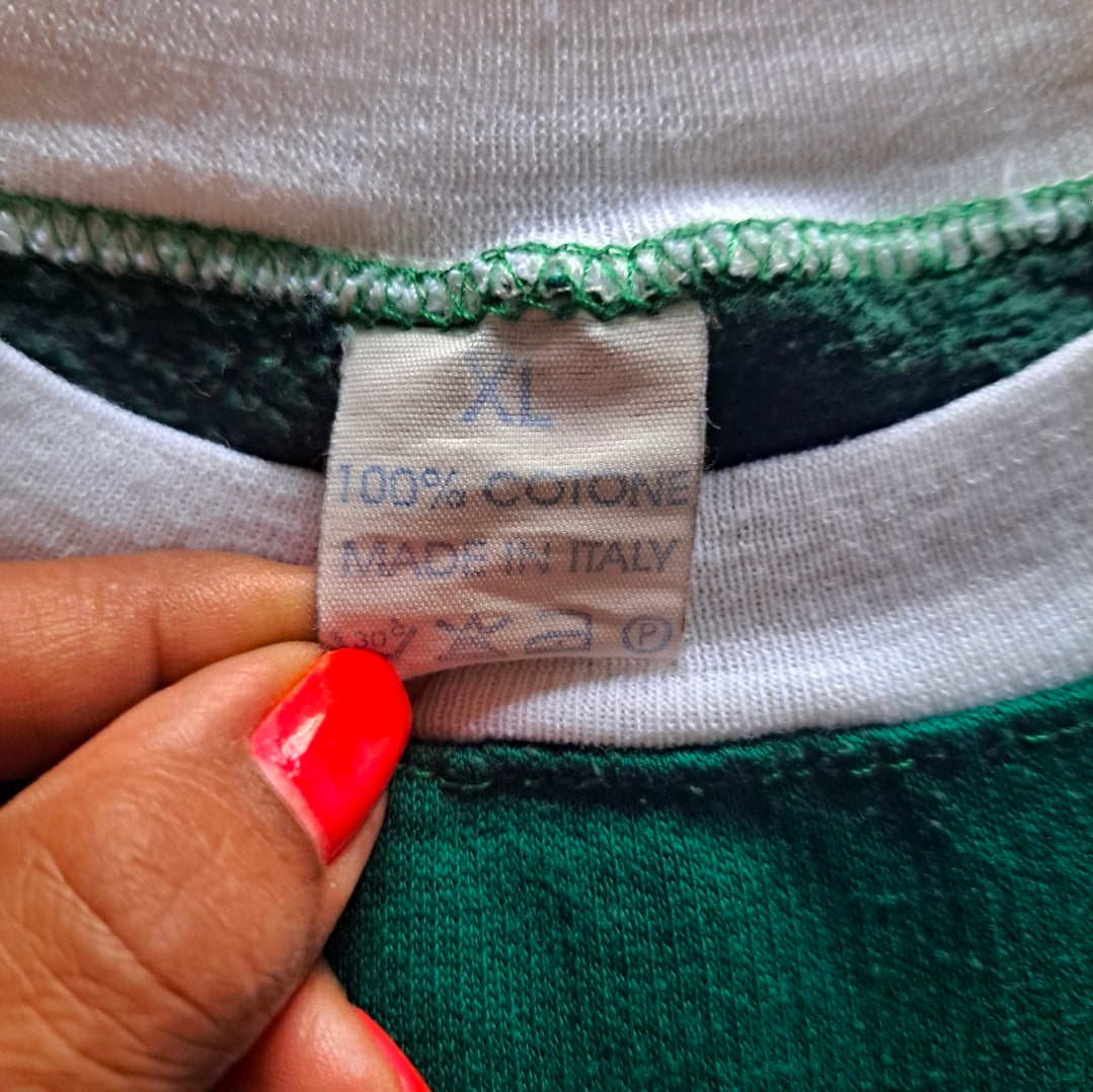 90's Italia Red, White & Green Sportswear Sweatshirt | Vintage Italian Style