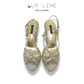 Vintage Metallic Gold "Dolce and Gabbana" Wedge Platform Sandals