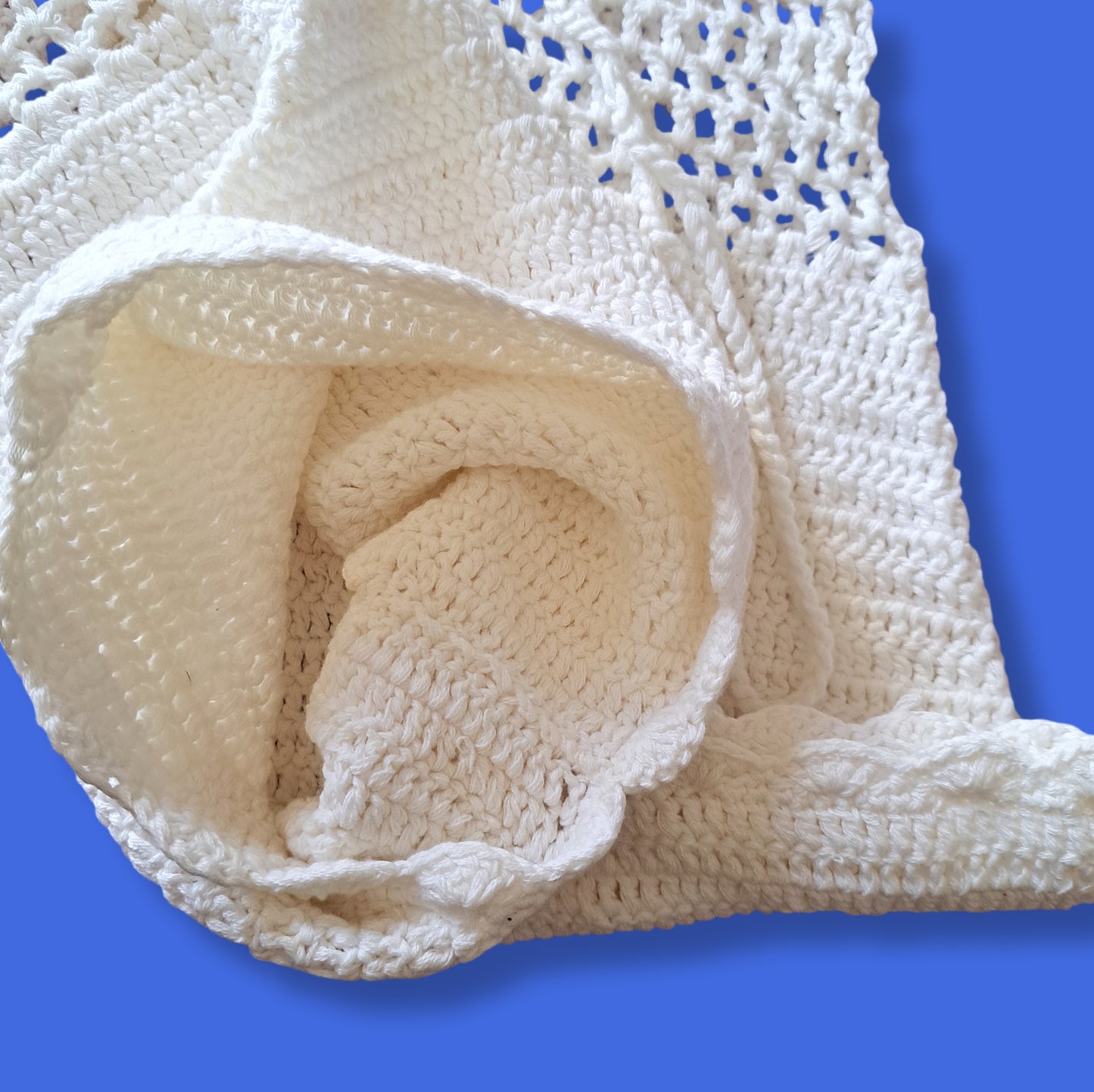 Vintage White "Crocheted" Cut Out Bathing Suit Swimsuit One Piece