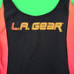 90's Vintage Style Neon Pink & Black "LA Gear" Bodysuit Bathing Suit Swimsuit - NWOT