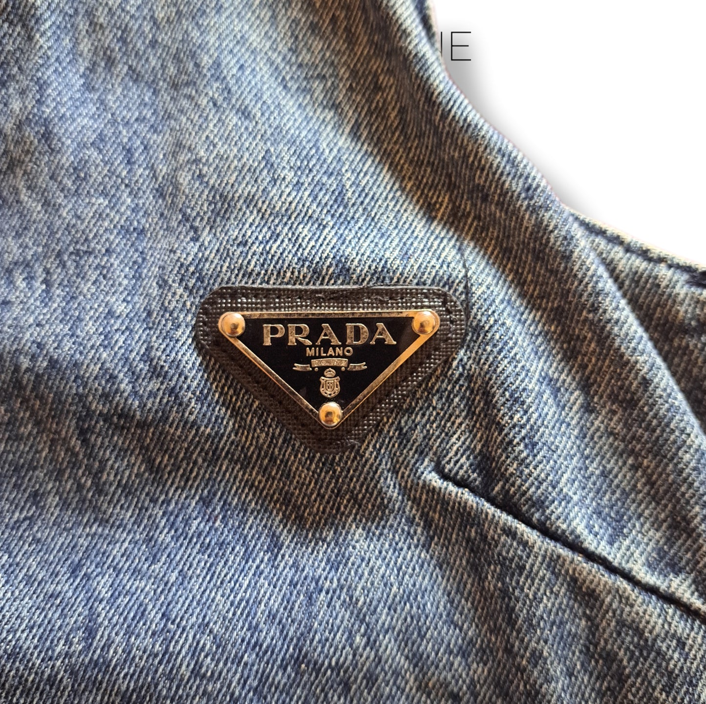 Modern "Prada" Organic Denim Mini Dress - NWT