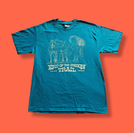 Vintage Teal "End of the Oregon Trail" T-shirt
