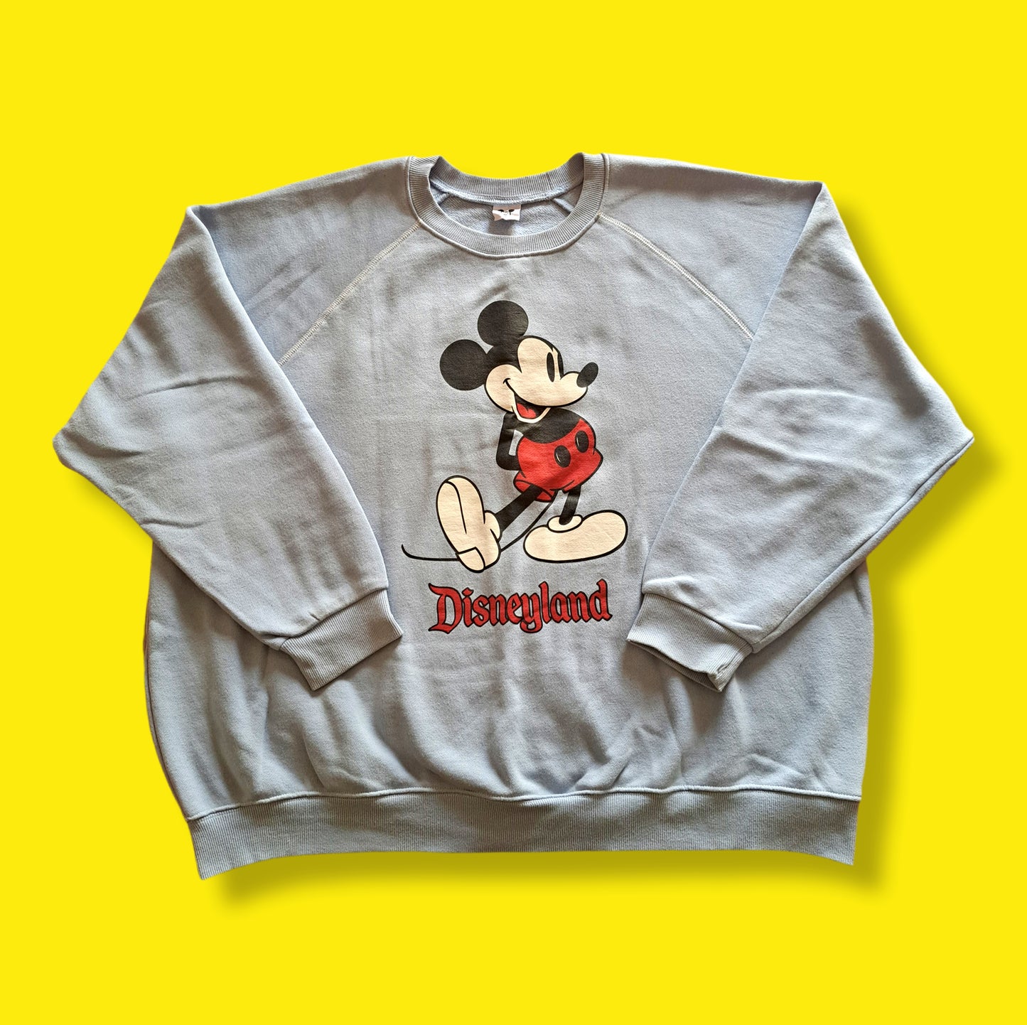 00's Disneyland Mickey Mouse Raglan Sweatshirt | Vintage Disney Pullover