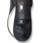 Modern Black Leather Slingback "Prada" Kitten Heels