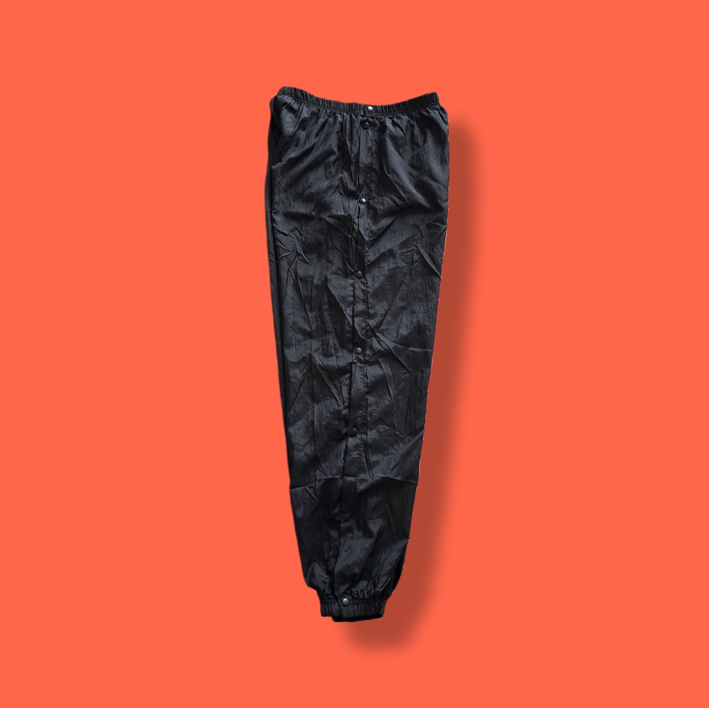 Vintage Black Plastic "Tear Away" Joggers Track Pants
