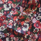 70's Vintage Sears Pink Green Floral Button-Up Blouse
