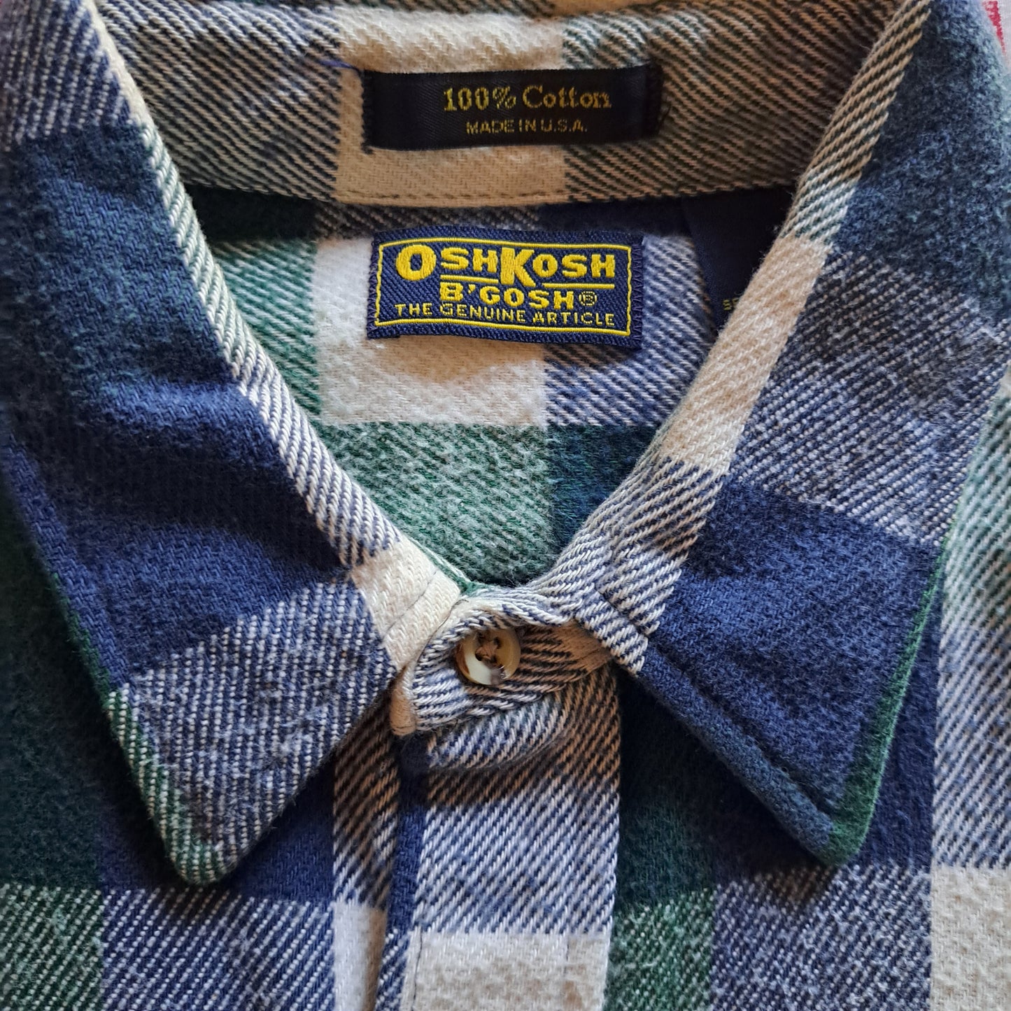 Vintage "Osh Kosh B'Gosh" Flannel Button Up Shirt