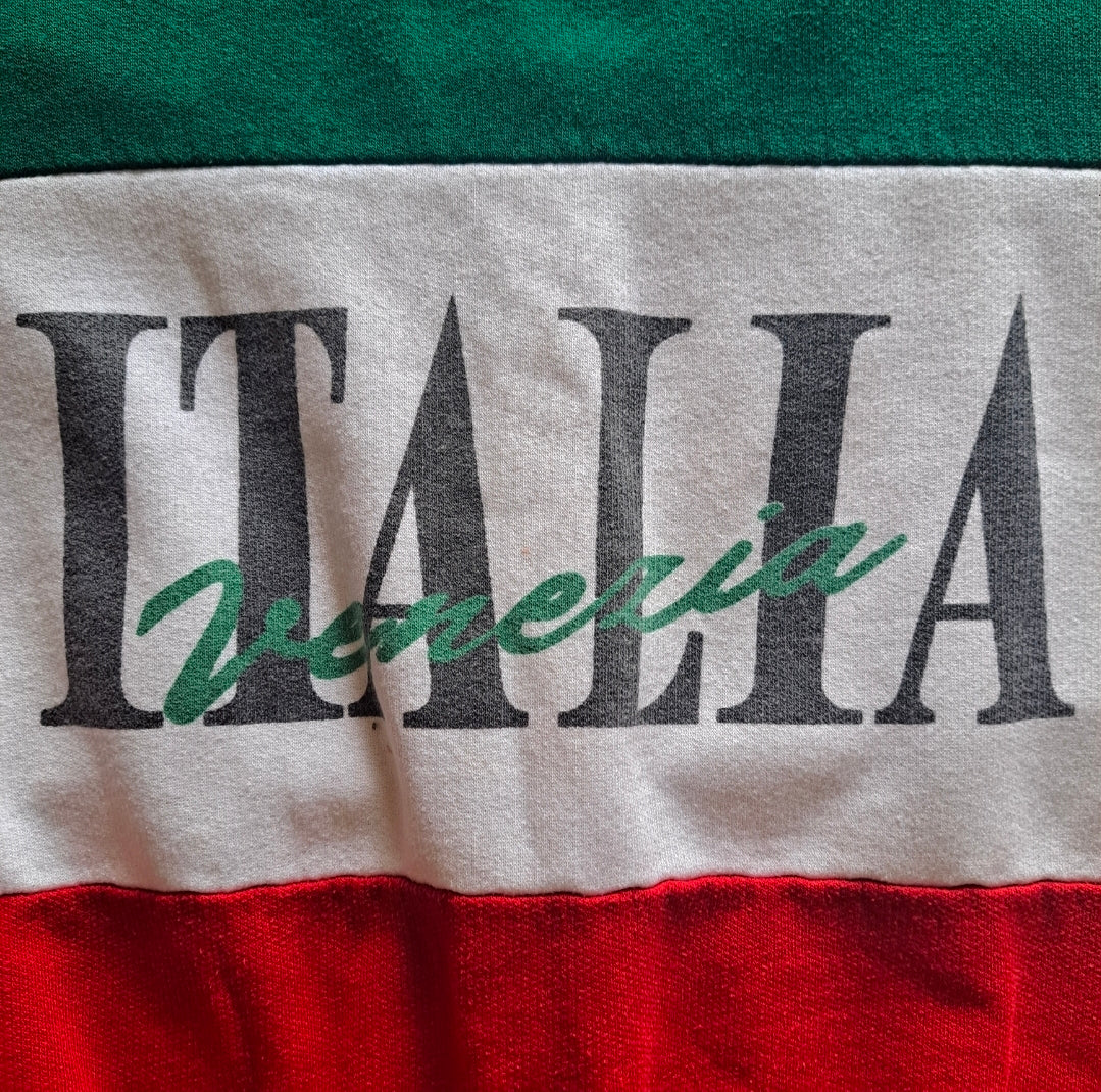 90's Italia Red, White & Green Sportswear Sweatshirt | Vintage Italian Style