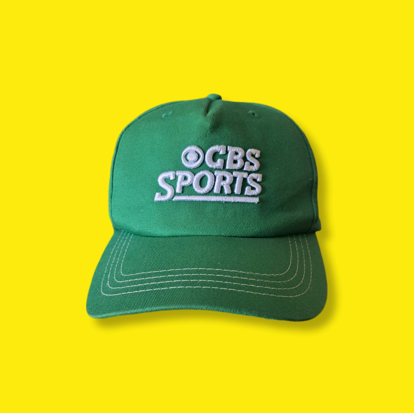 90's Green CBS Sports TV Baseball Cap | Vintage Sports Hat