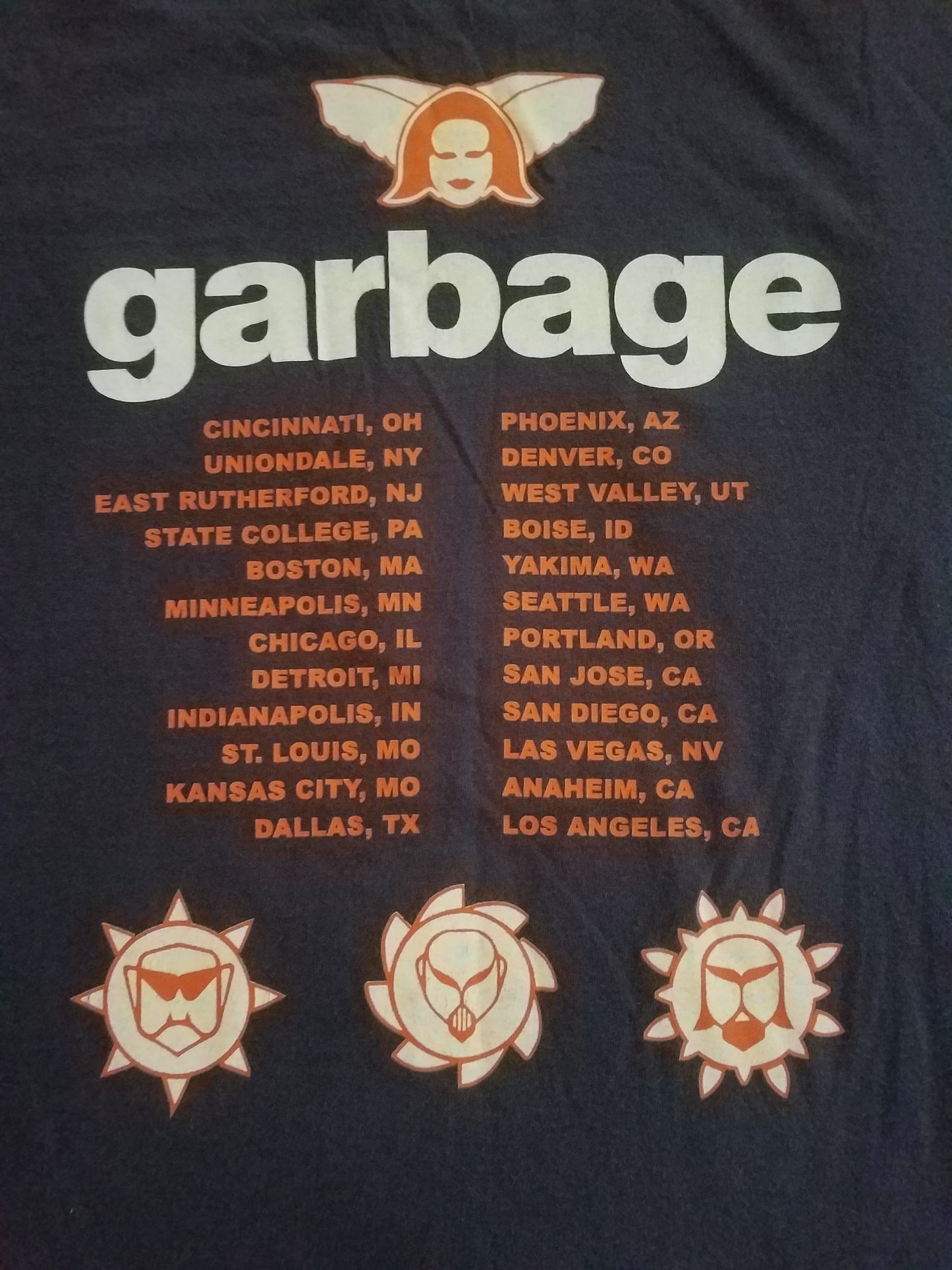 1998 "Garbage Version 2.0" Tour Concert Band T-shirt