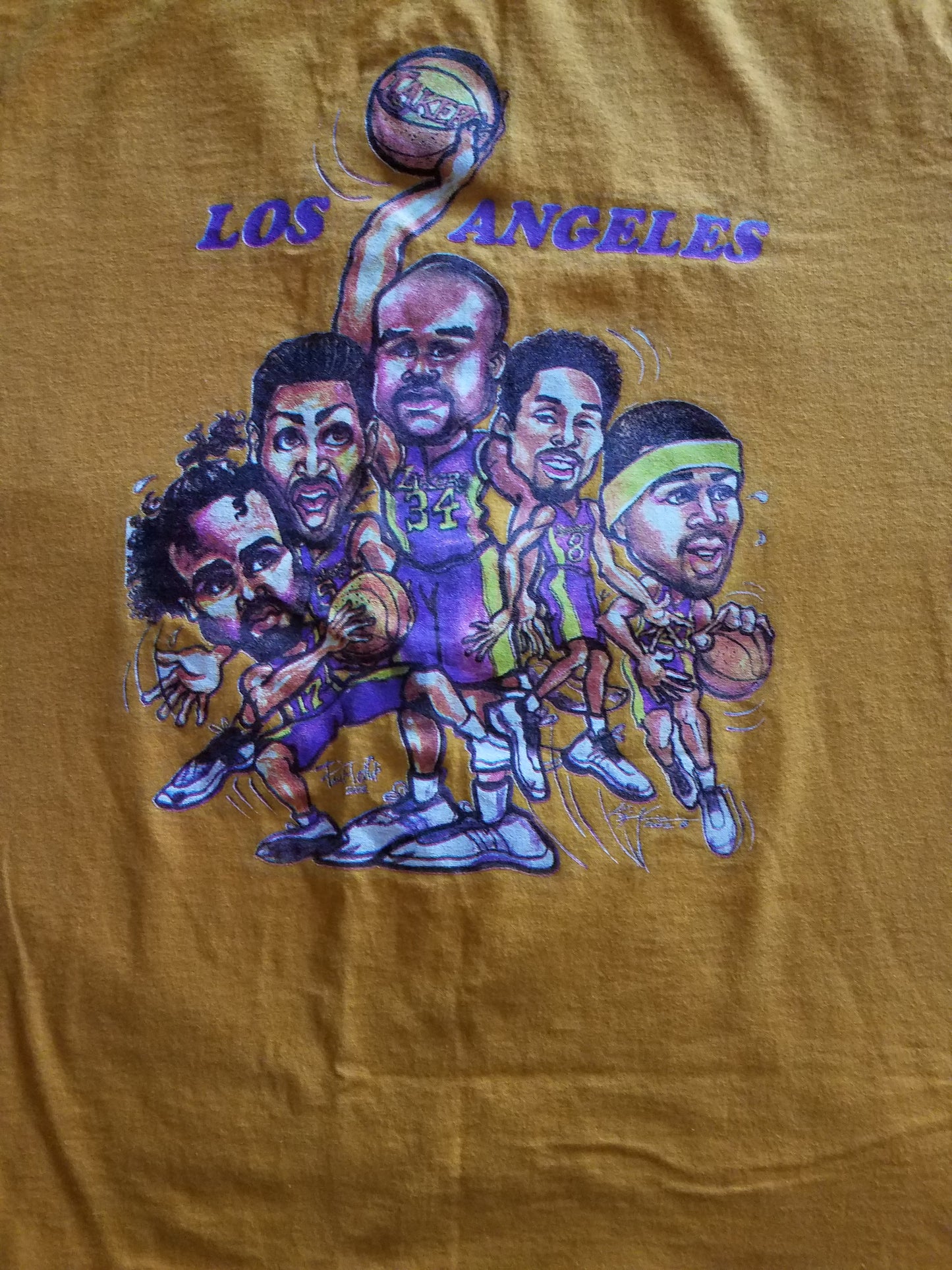 Vintage "Los Angeles Lakers Caricature Championship" T-shirt