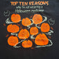 Vintage "Top 10 Reasons" Glow-in-the-Dark Halloween Graphic T-shirt