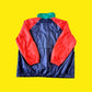 Vintage Color Block "Current Seen" Windbreaker - Navy Blue