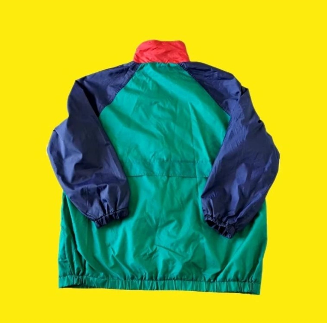 Vintage "Current Seen" Windbreaker Jacket - Green