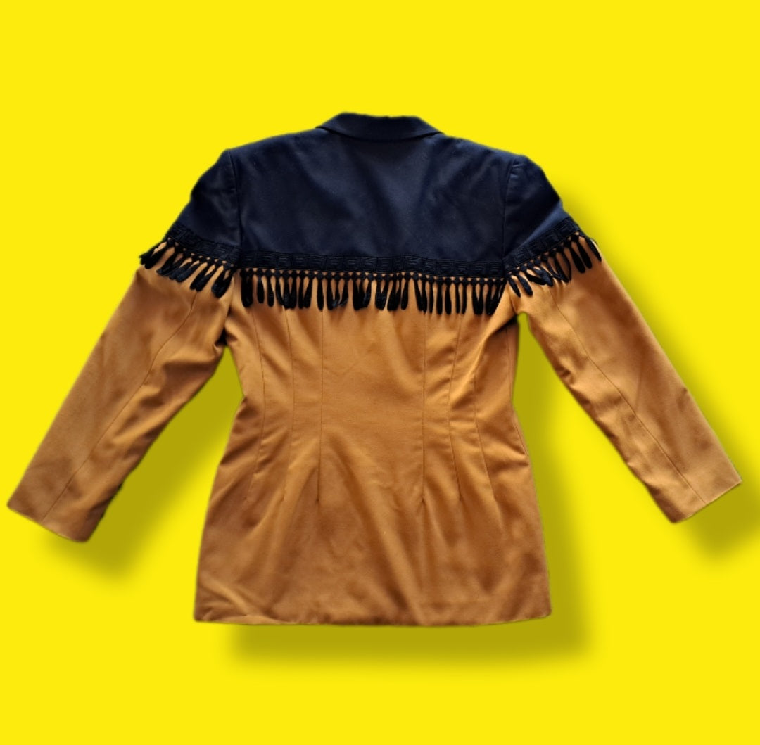 Vintage Honeycomb "Rafael" Chandelier Fringe Blazer